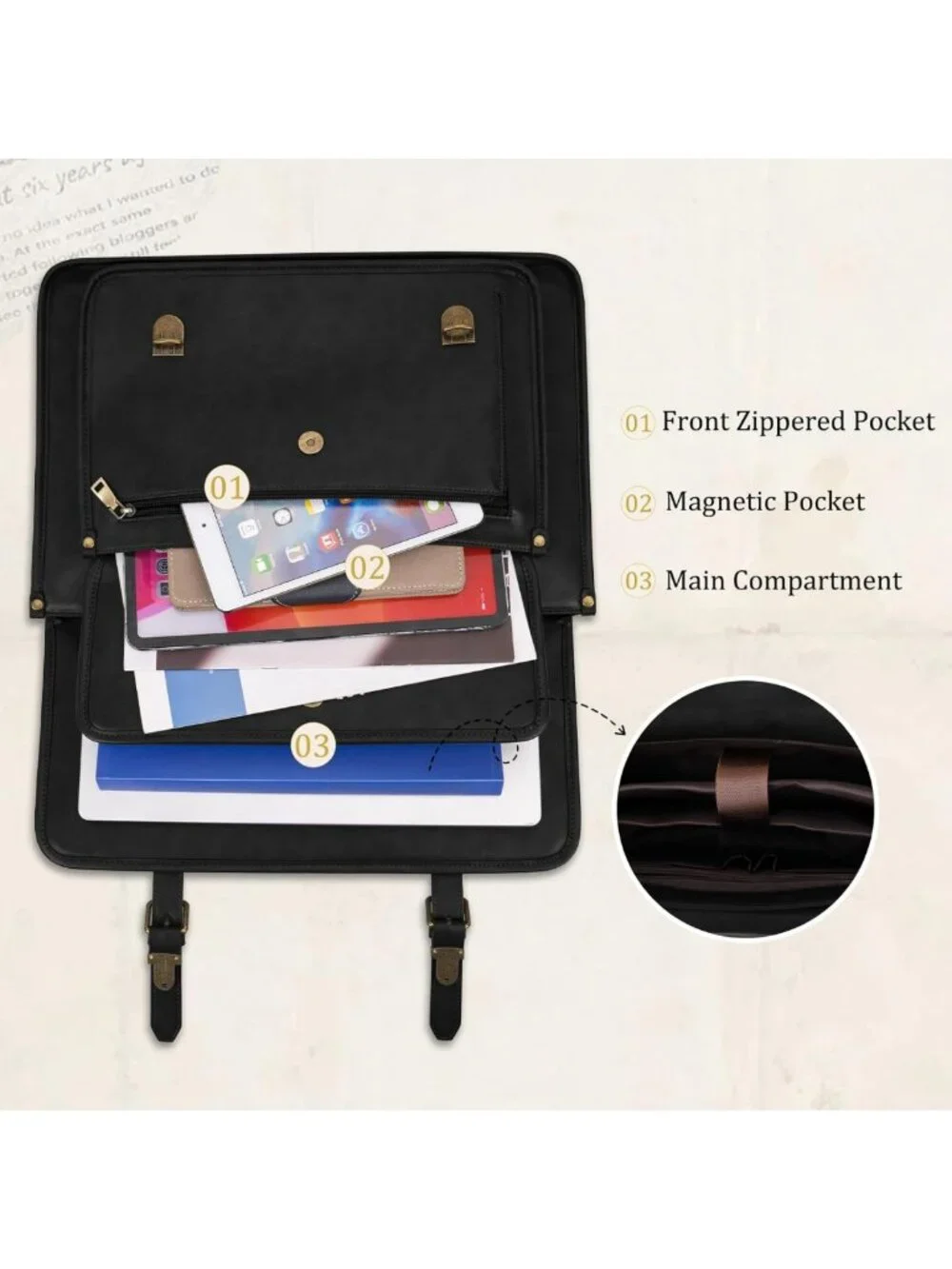Stylish 3-in-1 Laptop Bag, 15.6
